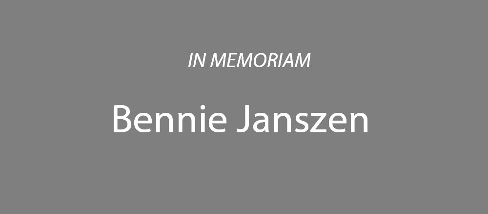 In  memoriam: Bennie Janszen